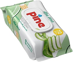 Pine Aloe Vera Özlü 72 Yaprak 24'lü Paket Islak Mendil