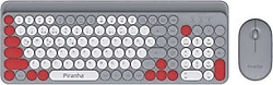 Piranha 2381 Gri Kablosuz Klavye Mouse Seti