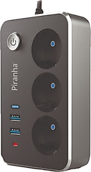 Piranha 45650 3'lü Akım Korumalı Priz