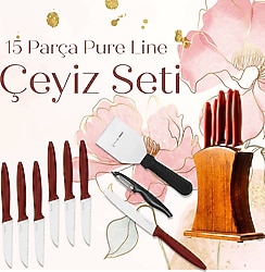 Pirge Pure Line 35076 15 Parça Çeyizlik Bıçak Seti