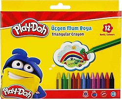 Play-Doh CR-008 12'li Üçgen Mum Boya