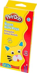 Play-Doh PLAY-KU012 Üçgen 12'li Kuru Boya Seti