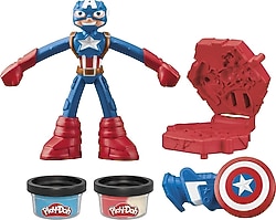Play-Doh Marvel Captain America Figürü ve Oyun Hamuru Seti F9829-G0056