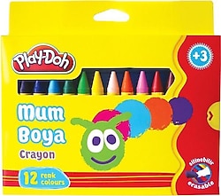 Play-Doh Play-Cr005 Karton Kutu 11 mm 12'li Mum Boya