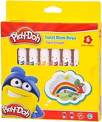 Play-Doh PLAY-CR007 Twist 6'lı Mum Boya