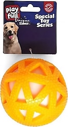 Playfull Pf-4003 7.5 cm Işıklı Üçgen Desenli Plastik Top Köpek Oyuncağı