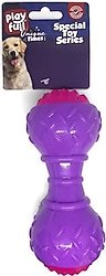 Playfull Pf-4008 5x15 cm Dumbel Aktivite Sesli Işıklı Mor Köpek Oyuncağı