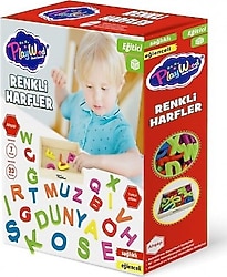 PlayWood Ahsap Kasalı Renkli Harfler 33 Parça ONY-402
