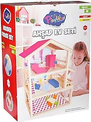 PlayWood ONY-398 Büyük Ahşap Ev Seti
