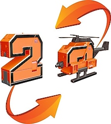 Pocket Morphers Dönüşebilen Numaralar No 2 Helikopter