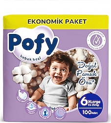 Pofy 6 Numara X Large 100'lü Bebek Bezi