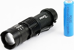 Police PS-1 300 Lümen LED Şarjlı El Feneri