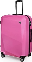 Polo&Sky Elmas ABS Pembe Büyük Boy Valiz