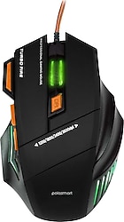 PoloSmart PGS301 RGB Ergonomik Optik Kablolu Oyuncu Mouse