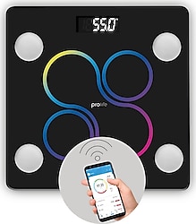 PoloSmart PSC12 Prolife Yağ Ölçer Akıllı Bluetooth Baskül Siyah