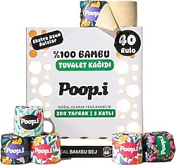 Poop.i Bambu Bej 40'lı Tuvalet Kağıdı