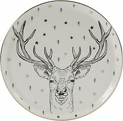 Porland Forest Deer Düz Tabak 20 cm