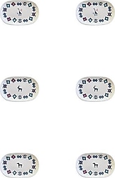 Porser Hitit 20x13 cm 6'lı Oval Kayık Servis Tabağı