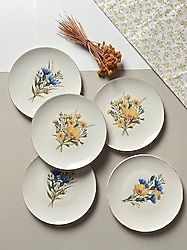 Porser Lily Tuval 21 cm 6'lı Pasta Tabağı Seti