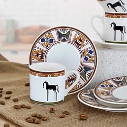 Porsima 101572 6 Kişilik Bambu Tabaklı Kahve Fincan Takımı Fiyatları ...