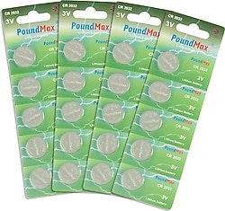 Poundmax CR2032 3V 20'li Lityum Düğme Pil