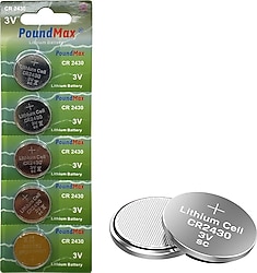 Poundmax CR2430 3V 5'li Lityum Düğme Pil