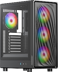 Power Boost PB-A5065B ARGB Fanlı Siyah 650 W E-ATX Oyuncu Kasası