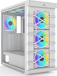 Power Boost PB-GR222BW RGB Fanlı Beyaz ATX Oyuncu Kasası