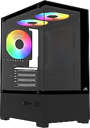 Power Boost PB-M5001B Rainbow Fanlı 500 W Siyah Micro ATX Oyuncu Kasası