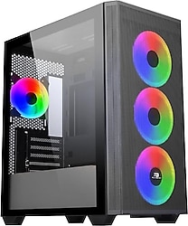 Power Boost PB-P2252BB ARGB Fanlı Siyah Micro ATX Oyuncu Kasası