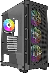 Power Boost PB-PS7840B Rainbow Fanlı 600 W ATX Oyuncu Kasası