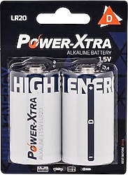 Power-Xtra LR20/D 2'li Alkaline D Büyük Pil