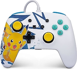 PowerA Enhanced Pikachu High Voltage Kablolu Nintendo Switch Oyun Kolu