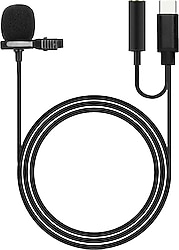 Powermaster JH-042-A Type-C ve Kulaklık Girişli Youtuber Yaka Mikrofonu
