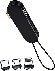 Powermaster PM-25904 35 cm Siyah 3in1 Hızlı Şarj Kablosu