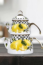 PR Home Lemon Gold Model Emaye Çaydanlık