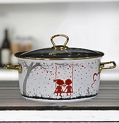 PR Home Love 22 cm Emaye Kızartma Tenceresi