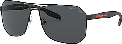 Prada Linea Rossa PS 51VS DG05Z1 Black Rubber-Grey Polarize Erkek Güneş Gözlüğü
