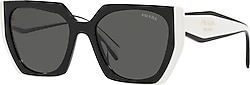 Prada PR 15WS 09Q5S0 Black/White-Dark Grey Kadın Güneş Gözlüğü