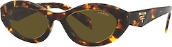 Prada PR 26ZS 14L09Z Honey Tortoise-Dark Brown Kadın Güneş Gözlüğü