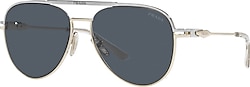 Prada PR 54ZS 17F09T Silver/Pale Gold-Dark Grey Erkek Güneş Gözlüğü