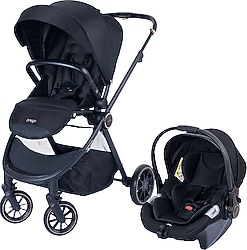 Prego 2029 Venüs Premium Siyah Travel Sistem Bebek Arabası