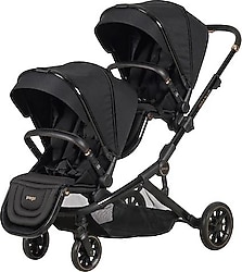Prego 2223 Ibiza Plus Siyah İkiz Bebek Arabası