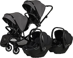 Prego 2240 Ibiza Plus I-Size Gri Travel Sitem İkiz Bebek Arabası