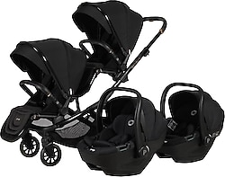 Prego 2240 Ibiza Plus I-Size Siyah Travel Sitem İkiz Bebek Arabası