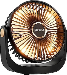 Preo FA16 Siyah Taşınabilir Masaüstü USB Fan