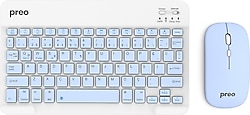 Preo K9 Mini TKL Mavi Kablosuz Klavye Mouse Seti