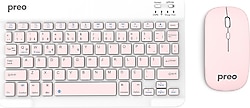 Preo K9 Mini TKL Pembe Kablosuz Klavye Mouse Seti