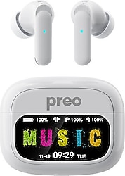 Preo MS45 ANC LCD TWS Beyaz Kulak İçi Bluetooth Kulaklık