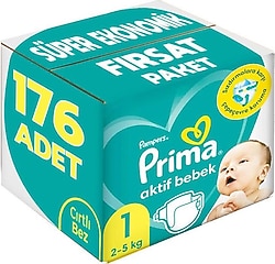 Prima Aktif 1 Numara Yenidoğan 44'lü 4 Adet Bebek Bezi